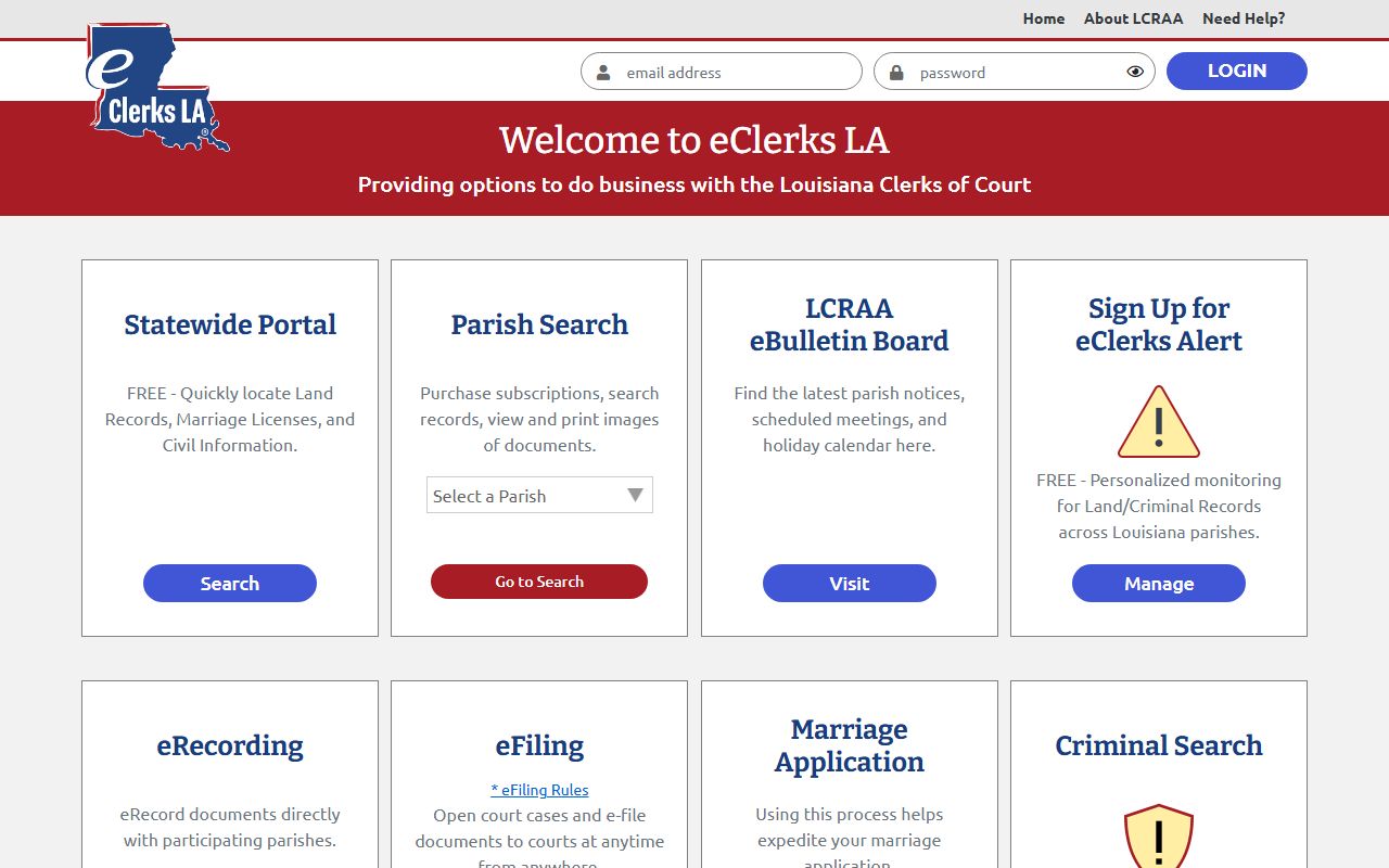 Madison Parish court records eClerksLA access