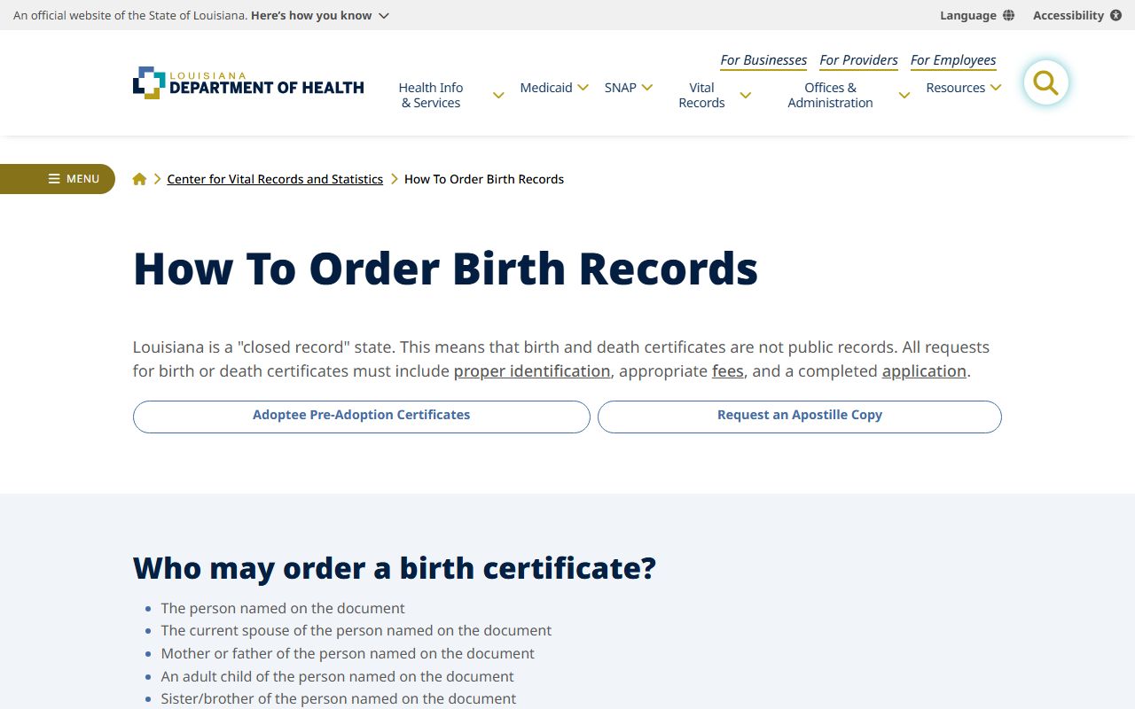 Madison Parish marriage and divorce records Louisiana Vital Records routing