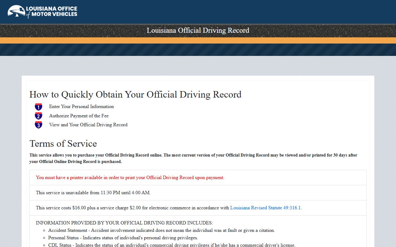 Madison Parish traffic court records Louisiana official driving record portal
